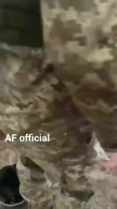 Ukrainian Soldiers enjoying a lunch break from all the fighting 