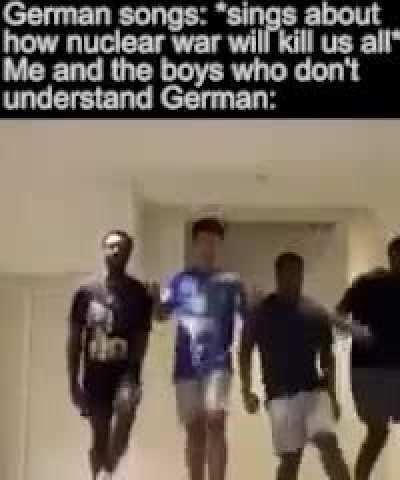 This is the exact same thing as a German listening to 