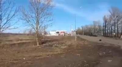 Alleged Russian tanks destroyed near Kharkiv (body visible)