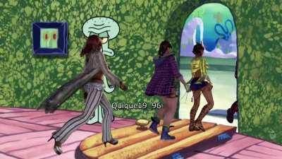 Squidward kicks every Tekken character out of his house