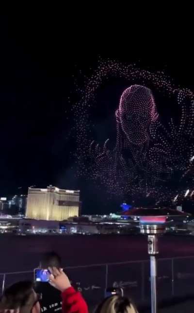 Las Vegas turned the sky into a horror scene with a Vecna drone show