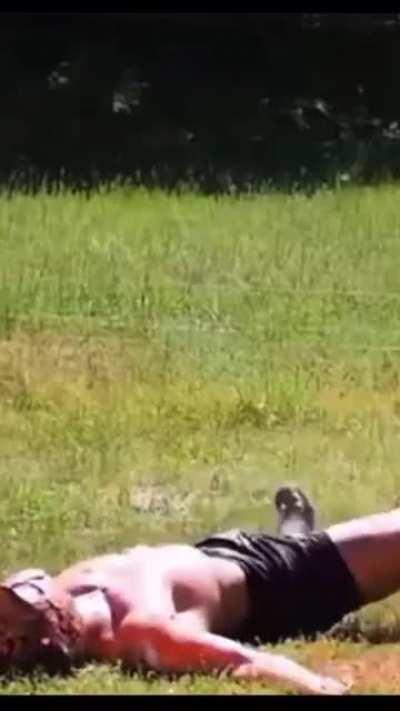 Seeing how many paintball hits you can take.