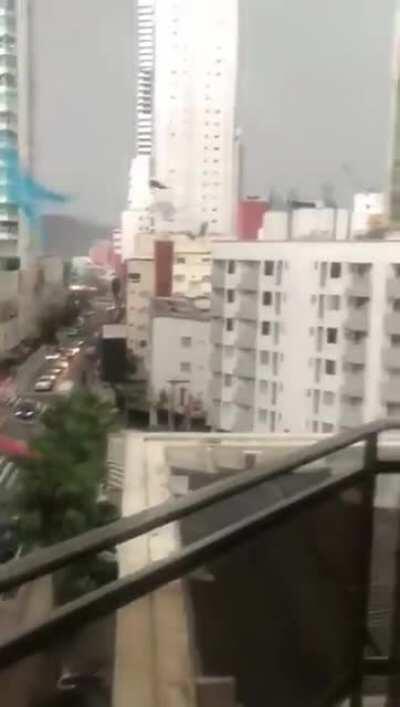 Cyclone in Brazil destroys roofs and electric grids