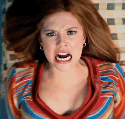 Oops, wrong hole… [Elizabeth Olsen]