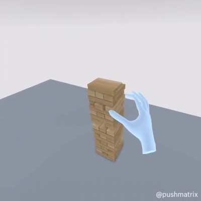 It's VR Jenga but your fingers get longer after every move. You in?