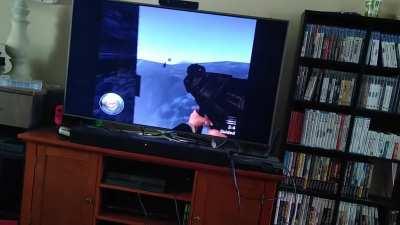 What happened after one shot with a rocket launcher in 007 Night fire PS2