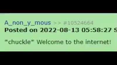 Welcome to the internet