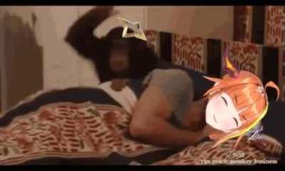 Footage of Amane Kanata fruitlessly attempting to wake Kiryu Coco who has overslept her stream (January 15th 2021, colorized)