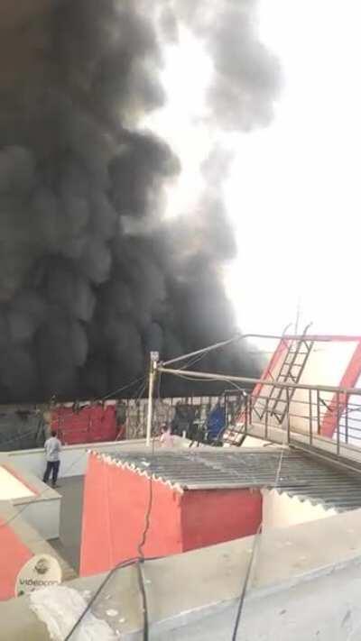 This just happened in a film studio in front of my bldg. Mumbai, India