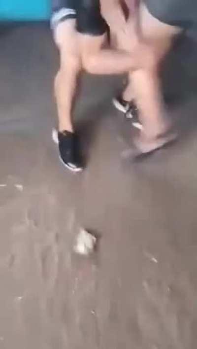 WCGW throwing a girl to a low cost pool
