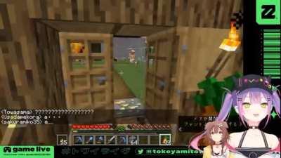 Towa was about to take some photos when she suddenly took a phantom to the face