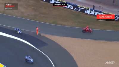 Fermin hit Marc's rear end