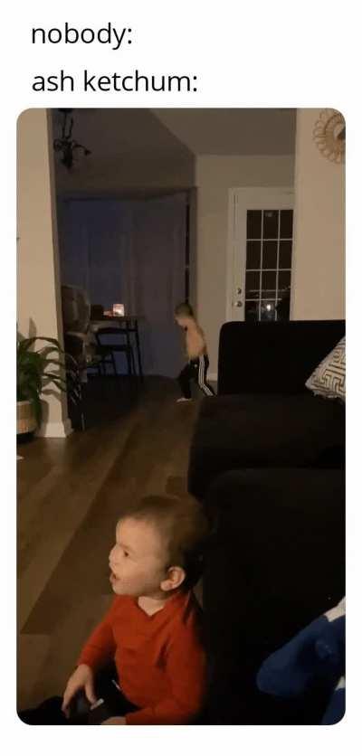 Baby bro minding his own business, I choose you