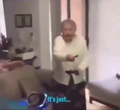 Just a granny playing PlayStation VR