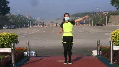 Rekaman Senam dengan lagu bang jago, pas ada yang mau kudeta militer di myanmar