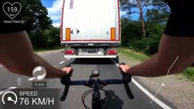 Riding in a truck’s slipstream