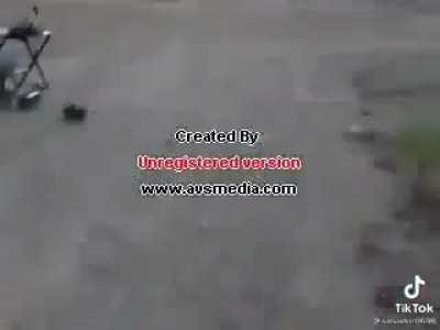 Close call with a bullet (Not my video)