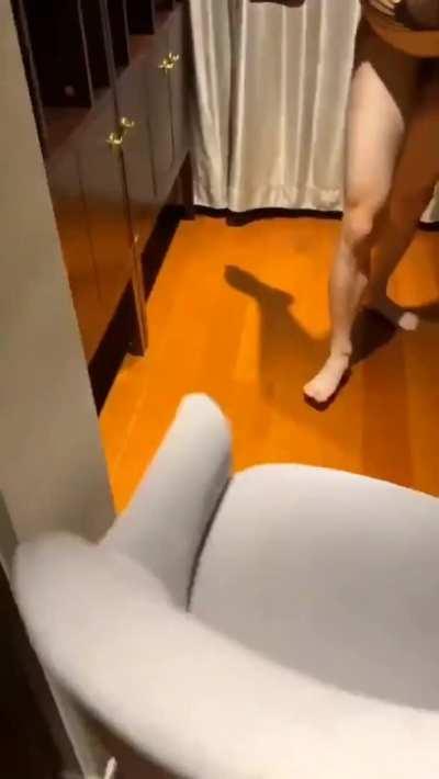 Chinese swingers having fun at the hotel