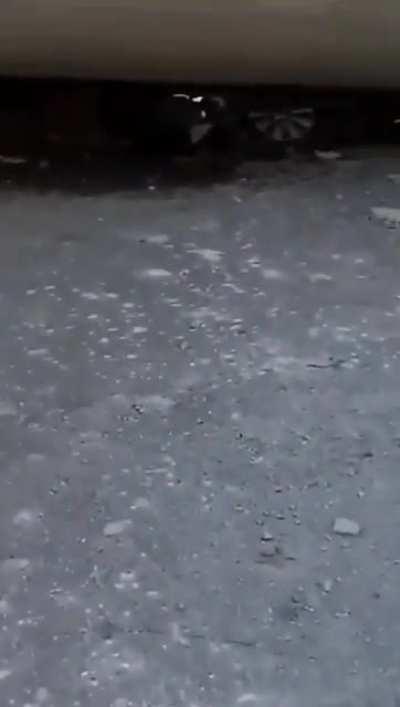 Water tank collapses and rolls downhill in Brazil, 23rd August 2020