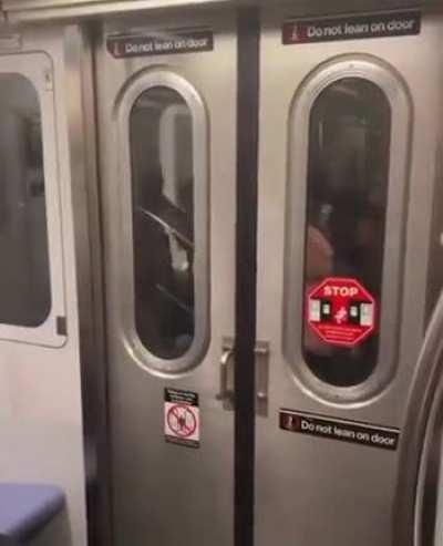 Sex in the subway full of people.