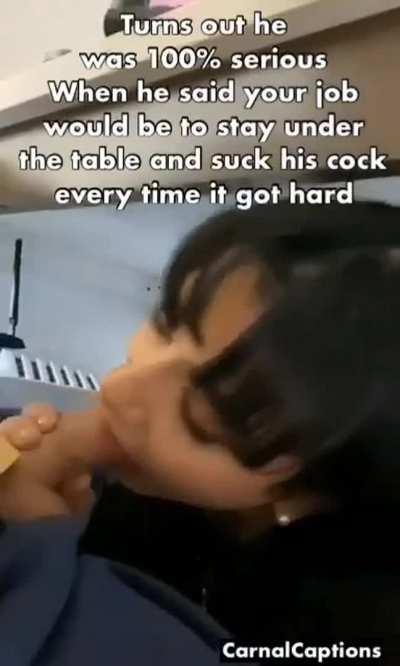 Blowjob Caption Cock Worship Deepthroat Pretty Prostitute Sissy Work Porn GIF by carnalcaptions