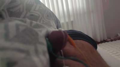Cum GIF by me Tried handsfree electro orgasm by using acupuncture needles and a basic analog tens unit. Feels so good. Sorry for bad quality. Better quality and focused videos are coming very very soon, later..