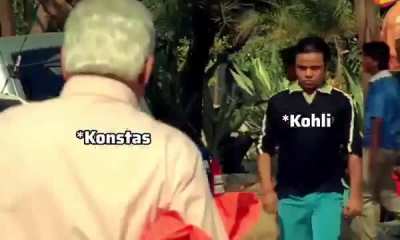 Konstas ko 5th stump ball samaj liya Kohli ne