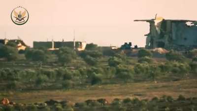 NLF ATGM strike on a Syrian Army technical & its crew - 2019