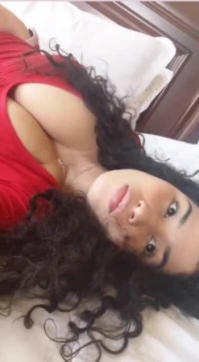 She loves showing us those big juicy tits