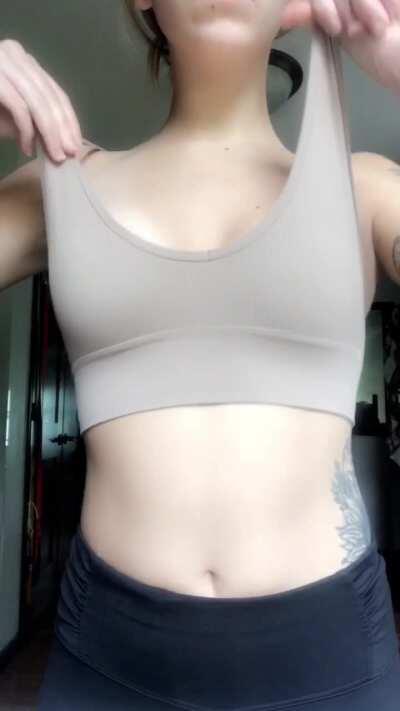 standing right in front of the window.(f)