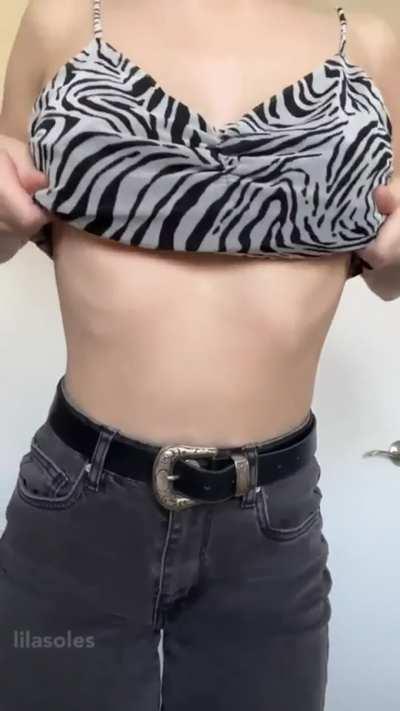 I call this my magic shirt because it hides my boobs so well