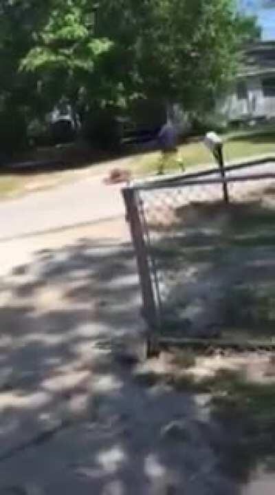 Man high on drugs mows the street instead of his yard