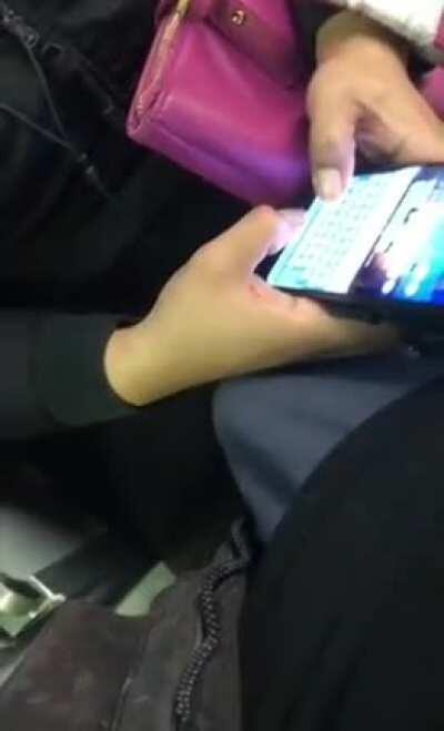 toque de polla en el autobús