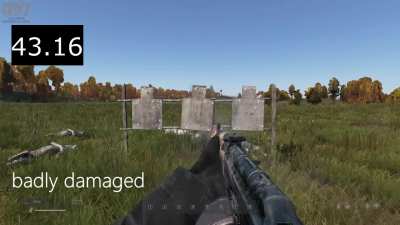 An addendum to yesterday's post about weapon durability changes coming with 1.28. On the current experimental branch, it takes 12.63 seconds of continuous firing to ruin a worn M4. On the other hand, it takes 71.26 seconds of continuous firing to ruin a w