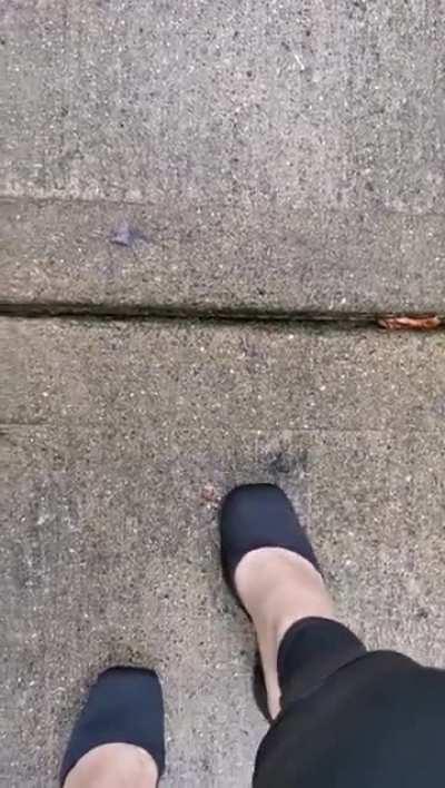 Ankle strap heels crush snail