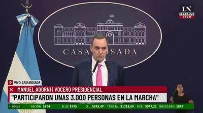 Adorni confirmó que el Gobierno de Milei está trabajando en terminar de identificar a todos los presentes en la marcha del #20D para quitarles los planes sociales, y que el costo del operativo lo pagará el Polo Obrero.