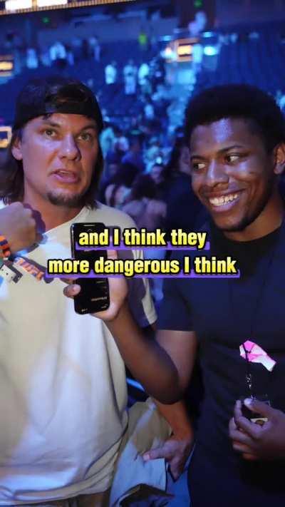 Theo Von doing an interview at UFC 291