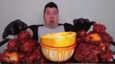 Fat guy cries about bowl