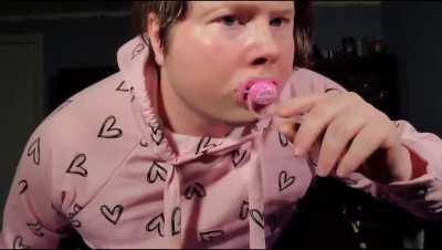 man is surprised to find that the pacifier he superglued to his mouth won't come off