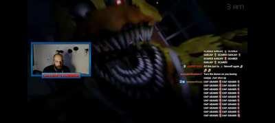 Alpha male shits himself over a chicken.