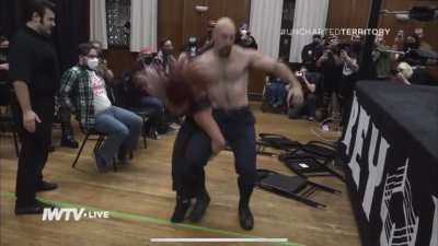 Concussion on the wood floor from botched move