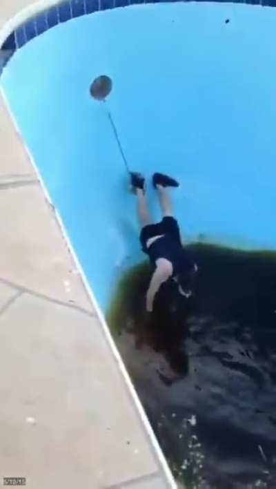 Pool Run Ends In Gross Faceplant