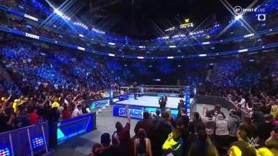 [spoilers] FULL Hometown Superstar Entrance & Promo (Credit BT Sport) - Mirror Not Location locked