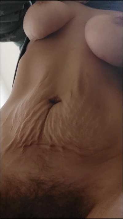 Imagine burying your cock in this bushy pussy while my MILF tits bounce in front of your face 😉