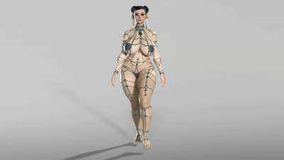 Chun Li Walking Jiggle Animation (Ryu4life)