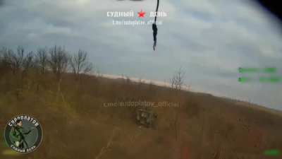  Fiber optic drone strike on 2 Ukrainian soldiers and hits next to MaxxPro MRAP 