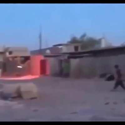 At least he's wearing his brown pants