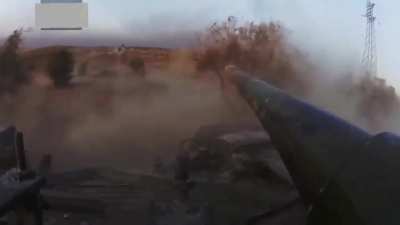 Go pro footage of a rebel T-72 near Aleppo Syria, 2016