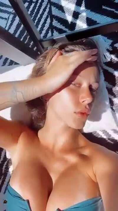 Balcony Bathing Suit Cleavage