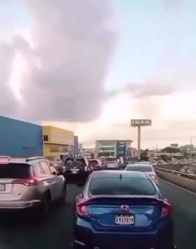 Car deliberately blocking ambulance
